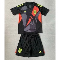 Spain Goalkeeper Replica Home Minikit Euro 2024 Short Sleeve (+ pants)